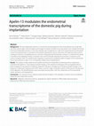 Research paper thumbnail of Apelin-13 modulates the endometrial transcriptome of the domestic pig during implantation