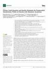 Research paper thumbnail of Dietary Lipid Quantity and Quality Modulate the Postprandial Metabolomic Profile in Patients with Metabolic Syndrome