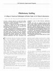 Research paper thumbnail of Phlebotomy Staffing