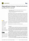 Research paper thumbnail of Applying Bibliometric Techniques: Studying Interdisciplinarity in Higher Education Curriculum