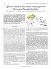 Research paper thumbnail of Optical Control of a Resonant Tunneling Diode Microwave-Photonic Oscillator