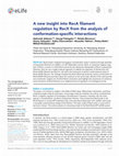 Research paper thumbnail of A new insight into RecA filament regulation by RecX from the analysis of conformation-specific interactions