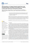 Research paper thumbnail of Self-Separation of a Single Ultrashort Light Pulse in the Parametric Raman Anti-Stokes Laser Based on a CaMoO4 Crystal under Intracavity Synchronous Pumping