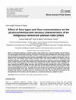 Research paper thumbnail of Effect of flour types and flour concentrations on the physicochemical and sensory characteristics of an indigenous senescent plantain cake (ofam)