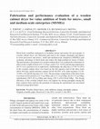 Research paper thumbnail of Fabrication and performance evaluation of a wooden cabinet dryer for value addition of fruits for micro-, small and medium-scale enterprises (MSMEs)