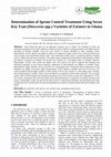 Research paper thumbnail of Determination of Sprout Control Treatment Using Seven Key Yam ( Dioscorea spp.) Varieties of Farmers in Ghana