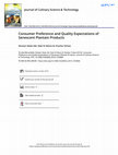 Research paper thumbnail of Consumer Preference and Quality Expectations of Senescent Plantain Products