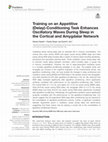 Research paper thumbnail of Training on an Appetitive (Delay)-Conditioning Task Enhances Oscillatory Waves During Sleep in the Cortical and Amygdalar Network