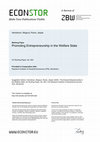 Research paper thumbnail of Promoting Entrepreneurship in the Welfare State