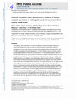 Research paper thumbnail of Ambient ionization mass spectrometric analysis of human surgical specimens to distinguish renal cell carcinoma from healthy renal tissue