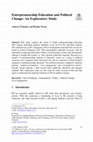 Research paper thumbnail of Entrepreneurship Education and Political Change: An Exploratory Study