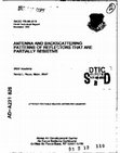 Research paper thumbnail of Antenna and backscattering patterns of reflectors that are partially resistive