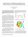 Research paper thumbnail of Signal distortion in multibeam broadband active transmit arrays with time domain beamsteering