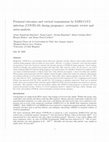 Research paper thumbnail of Perinatal outcomes and vertical transmission by SARS-CoV2 infection (COVID-19) during pregnancy: systematic review and meta-analysis