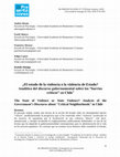 Research paper thumbnail of ¿El estado de la violencia o la violencia de Estado? Analítica del discurso gubernamental sobre los “barrios  críticos” en Chile