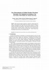 Research paper thumbnail of Key Determinants of Online Product Purchase Decisions for Students in Surabaya City (Case Study at FEB Students, Dr. Soetomo University