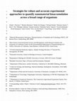 Research paper thumbnail of Strategies for robust and accurate measurement of nanomaterial bioaccumulation