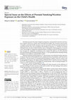 Research paper thumbnail of Special Issue on the Effects of Prenatal Smoking/Nicotine Exposure on the Child’s Health