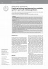 Research paper thumbnail of Psoriatic arthritis and psoriasis severity as metabolic syndrome and insulin resistance predictors