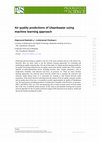 Research paper thumbnail of Air quality predictions of Ulaanbaatar using machine learning approach