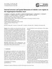 Research paper thumbnail of Internal structure and spatial dimensions of whistler wave regions in the magnetopause boundary layer