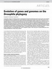 Research paper thumbnail of Evolution of genes and genomes on the Drosophila phylogeny