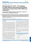 Research paper thumbnail of Determination of 3J(1H3′31P) couplings in a DNA oligomer with enhanced sensitivity employing a constant-time TOCSY difference experiment