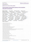 Research paper thumbnail of The formation of the advisory group on risk evaluation education for dementia