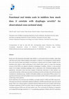 Research paper thumbnail of Functional oral intake scale in toddlers: how much does it correlate with swallowing severity? An observational cross sectional study