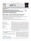 Research paper thumbnail of Optimum temperature and chlorine ion concentration for hydrogen peroxide treatment of titanium dental implant material