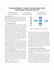 Research paper thumbnail of Choosing Models to Explore Financial Supply Chain Relationships