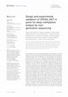 Research paper thumbnail of Design and experimental validation of OPERA_MET-A panel for deep methylation analysis by next generation sequencing