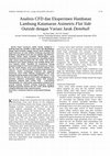 Research paper thumbnail of Analisis CFD dan Eksperimen Hambatan Lambung Katamaran Asimetris Flat Side Outside dengan Variasi Jarak Demihull