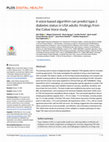 Research paper thumbnail of A voice-based algorithm can predict type 2 diabetes status in USA adults: Findings from the Colive Voice study