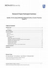 Research paper thumbnail of A qualitative exploration of quality of life among individuals diagnosed with an acoustic neuroma