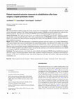 Research paper thumbnail of Patient-reported outcome measures in rehabilitation after knee surgery: a rapid systematic review