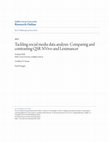 Research paper thumbnail of Tackling social media data analysis