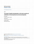 Research paper thumbnail of The impact of gender and generation on the start-up goals and satisfaction of home-based and commercial enterprises