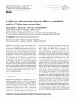 Research paper thumbnail of Looking for undocumented earthquake effects: a probabilistic analysis of Italian macroseismic data