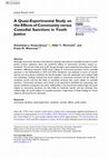 Research paper thumbnail of A Quasi-Experimental Study on the Effects of Community versus Custodial Sanctions in Youth Justice