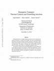 Research paper thumbnail of Dissipative Transport: Thermal Contacts and Tunnelling Junctions