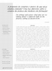 Research paper thumbnail of A propósito de cenários e atores: de que peça estamos falando? Uma luz diferente sobre o cenário da prática dos médicos em formação