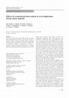 Research paper thumbnail of Effects of a nutritional intervention in overweight/obese breast cancer patients