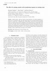 Research paper thumbnail of The effect of a mixing console on the monitoring response in a mixing room