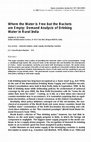 Research paper thumbnail of Where the Water is Free but the Buckets are Empty: Demand Analysis of Drinking Water in Rural India