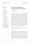 Research paper thumbnail of Impact of mindfulness on irrigation water consumption