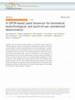 Research paper thumbnail of A GPCR-based yeast biosensor for biomedical, biotechnological, and point-of-use cannabinoid determination