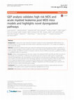 Research paper thumbnail of GEP analysis validates high risk MDS and acute myeloid leukemia post MDS mice models and highlights novel dysregulated pathways