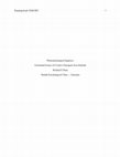 Research paper thumbnail of Phenomenological Inquiries 07162024dDOC