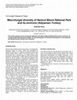 Research paper thumbnail of Macrofungal diversity of Nemrut Mount National Park and its environs (Adiyaman-Turkey)